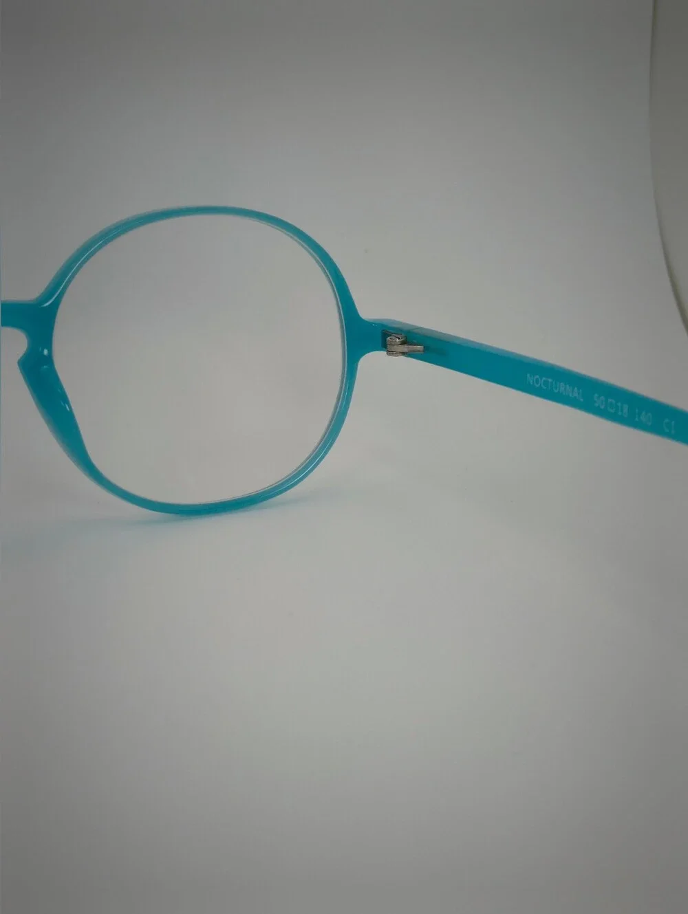 Nocturnal.Round Aqua Blue Eyeglass Frames